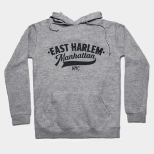 East Harlem Manhattan Minimal Typo Art - T-Shirt & Apparel Design Hoodie